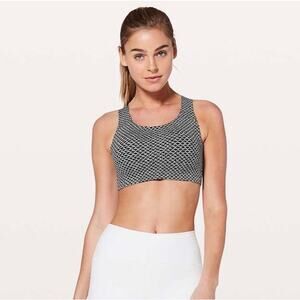 Lululemon Enlite Bra Ultralu Size 36D Monochromatic Black 96179